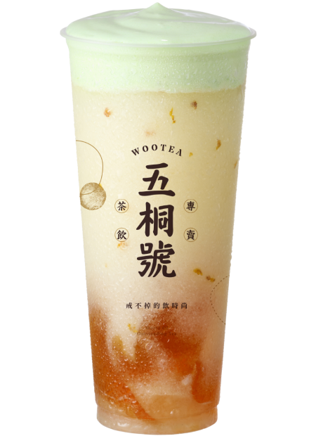 抹茶奶霜桂花冰